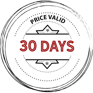 Specialty quoted item, price valid for 30 days