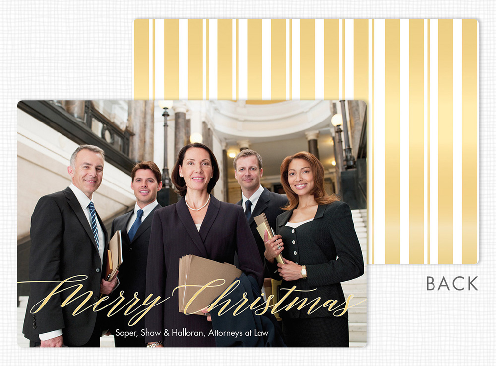 Photo Holiday Greeting Card with a Picture of the Team