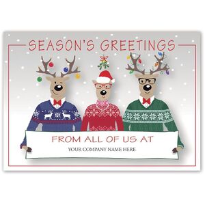 Custom holiday greeting cards with business logo