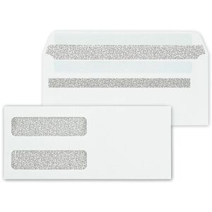 No. 9 Double Window Confidential Self Seal Envelopes