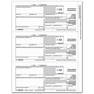 Bulk 1099-NEC Payer & State Copy C Cut Tax Forms