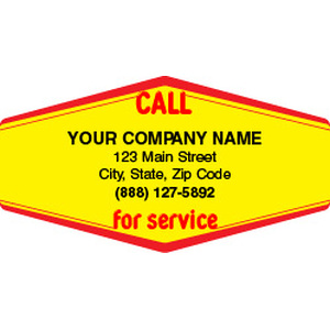 Red & Yellow Weatherproof Label Printing