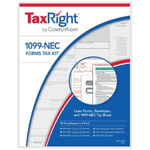 ComplyRight 1099-NEC Tax Forms & Envelopes - 4 Part Requirement for 50 Employees