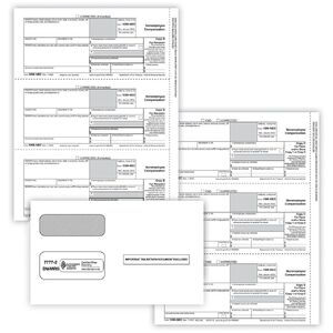 1099-NEC Laser Tax Forms, 3-Part Requirement, 3-Up Format, 50 Employees